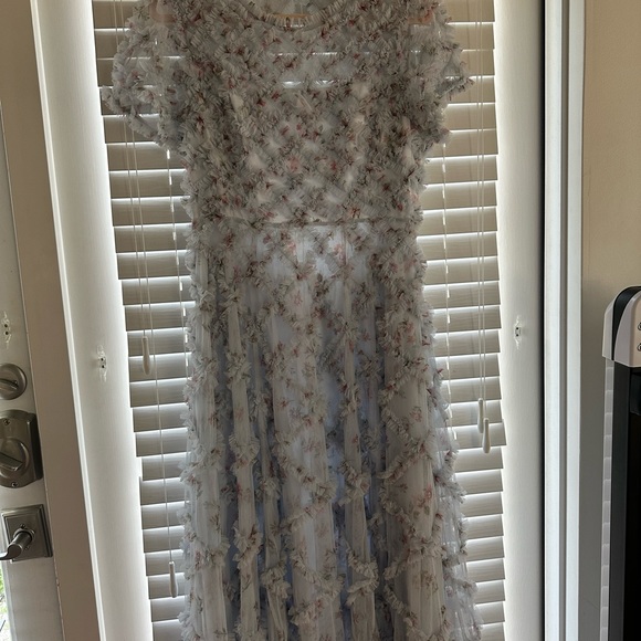 Light blue Needle & Thread Scatter Ditsy Evelyn Backless Gown - Picture 5 of 6